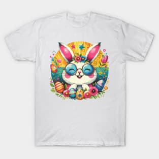 Happy Easter Groovy Retro Bunny T-Shirt